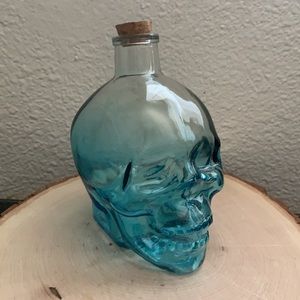 Blue Skull Skeleton Head Canister Halloween